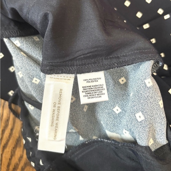 Ann Taylor LOFT Wide Leg Ankle Pants Navy Nautical Preppy Pull On - Picture 7 of 7